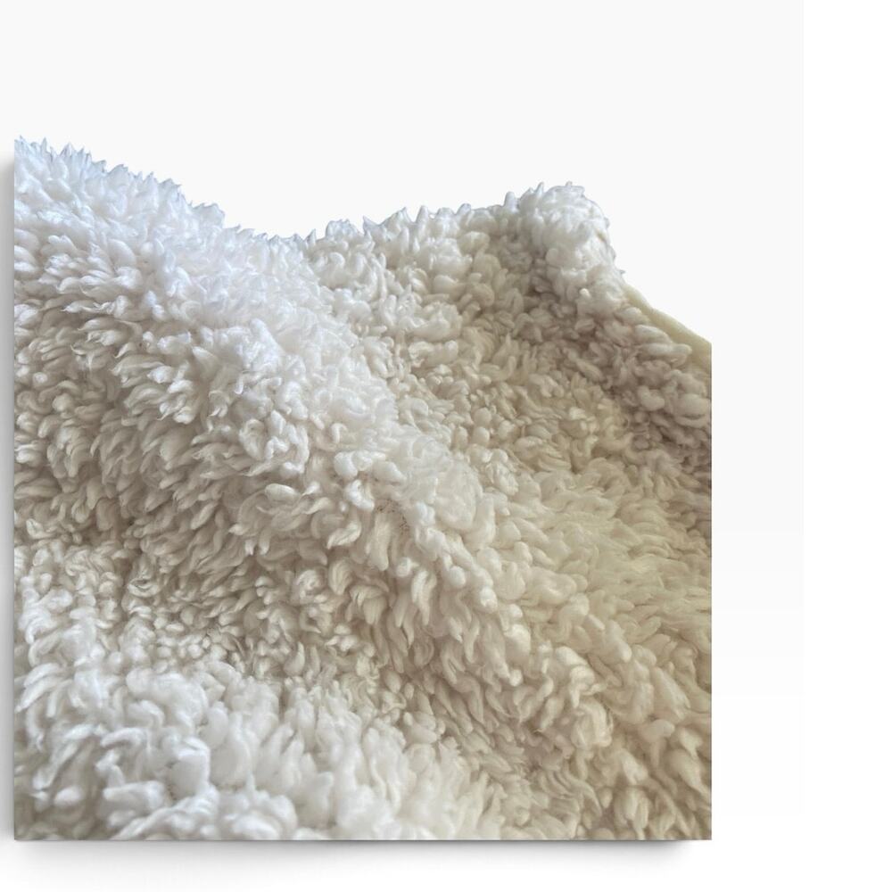 Arrie Faux Fur Vest Women’s Medium Ivory Cream Shaggy Open Front Draped Cozy - Picture 7 of 10